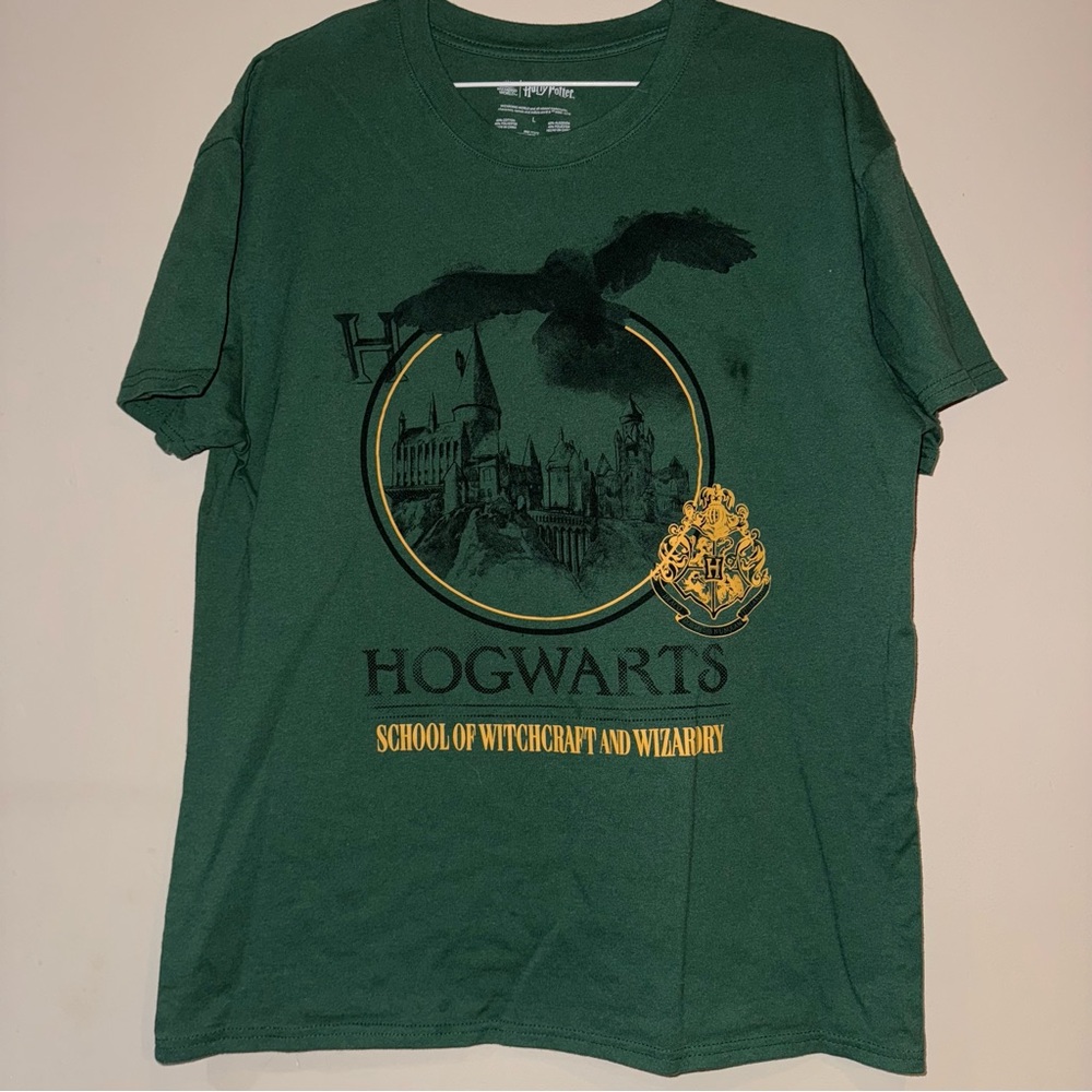 Green Hogwarts Harry Potter Graphic T-Shirt